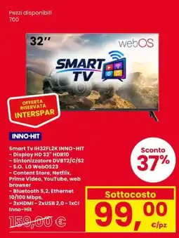 Eurospar Smart Tv IH32FL2K INNO-HIT offerta