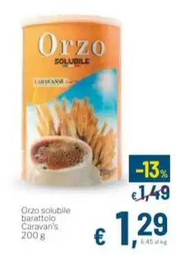 Aldel Discount Orzo solubile Caravan's offerta