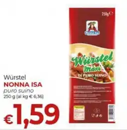 Supermercati Nonna Isa Würstel NONNA ISA puro suino offerta