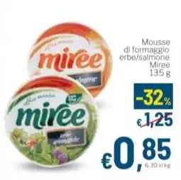 Aldel Discount Mousse di formaggio erbe/salmone Miree offerta
