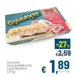 Aldel Discount Giravolte mozzarella&cotto offerta