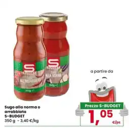 Eurospar Sugo alla norma o arrabbiata S-BUDGET offerta