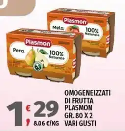 Vivo Supermercati Omogeneizzati di frutta Plasmon offerta