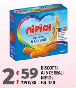 Vivo Supermercati Biscotti ai 6 cereali Nipioli offerta