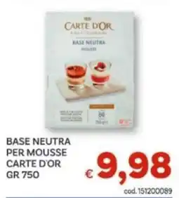 Vivo Supermercati Base neutra per mousse Carte d'Or offerta