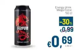 Aldel Discount Energy drink Mega Force offerta