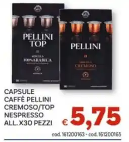 Vivo Supermercati Capsule caffè Pellini cremoso/top nespresso offerta