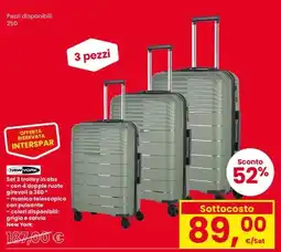 Eurospar Set 3 trolley in abs New York offerta