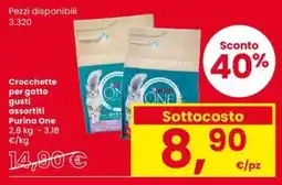 Eurospar Croccette per gatto gusti assortiti Purina One offerta