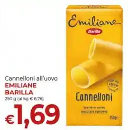 Supermercati Nonna Isa Cannelloni all'uovo Emiliane Barilla offerta