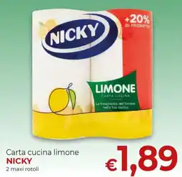 Supermercati Nonna Isa Carta cucina limone Nicky offerta