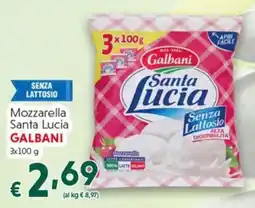 DiMeglio Mozzarella Santa Lucia Galbani senza lattosio offerta