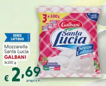 Mozzarella Santa Lucia Galbani senza lattosio