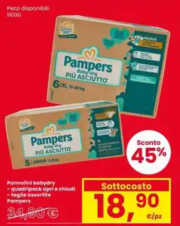 Eurospar Pannolini babydry Pampers offerta