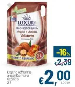 Aldel Discount Luxury Bagnoschiuma Argan e Ambra Vellutante offerta