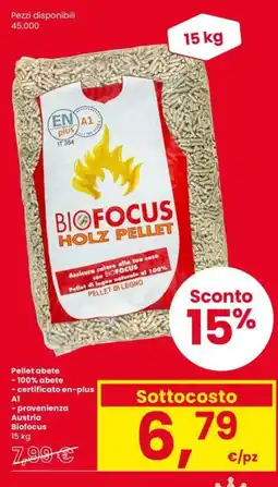 Eurospar Pellet abete Biofocus offerta