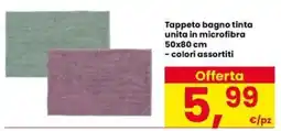 Eurospar Tappeto bagno tinta unita in microfibra offerta
