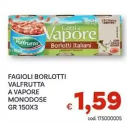 Vivo Supermercati Fagioli borlotti valfrutta a vapore offerta