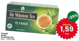 Eurospar Sir Winston Tea Tè Verde offerta
