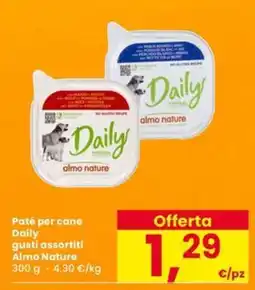 Eurospar Paté per cane Daily Almo Nature offerta