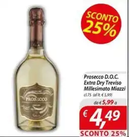 DiMeglio Prosecco D.O.C. Extra Dry Treviso Millesimato Miazzi offerta
