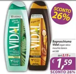 DiMeglio Bagnoschiuma Vidal argan-talco-muschio bianco offerta