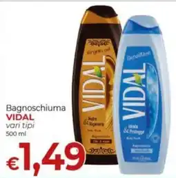 Supermercati Nonna Isa Bagnoschiuma Vidal vari tipi offerta
