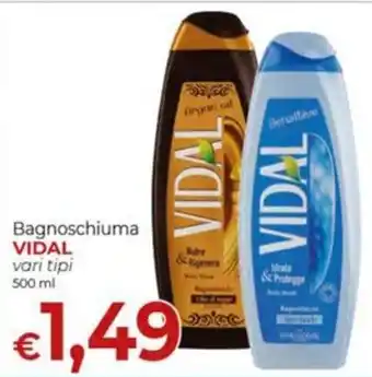 Bagnoschiuma Vidal vari tipi