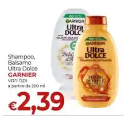 Supermercati Nonna Isa Shampoo, Balsamo Ultra Dolce Garnier offerta