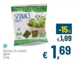 Aldel Discount Spinaci a cubetti Igela offerta