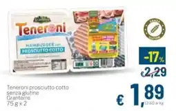 Aldel Discount Teneroni prosciutto cotto senza glutine offerta