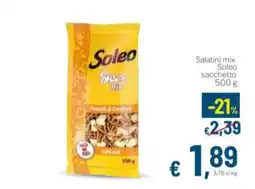 Aldel Discount Soleo Snack Mix Pretzels & Crackers offerta