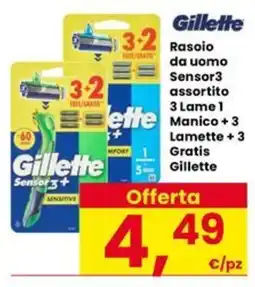 Eurospar Rasoio da uomo Sensor3 assortito offerta
