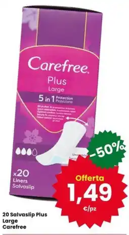 Eurospar Salvaslip Plus Large Carefree offerta
