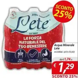 DiMeglio Acqua Minerale Lete offerta