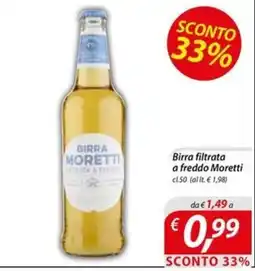 DiMeglio Birra filtrata a freddo Moretti offerta