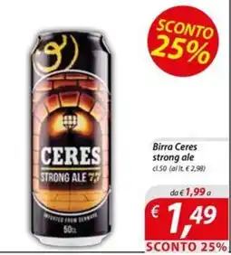 DiMeglio Birra Ceres strong ale offerta