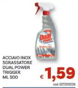Vivo Supermercati Acciaio inox sgrassatore dual power offerta