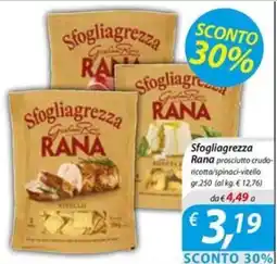 DiMeglio Sfogliagrezza Rana prosciutto crudo offerta