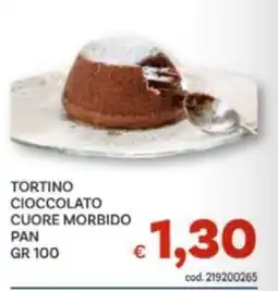 Vivo Supermercati Tortino cioccolato cuore morbido pan offerta