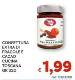 Vivo Supermercati Confettura extra di fragole e cacao cucina toscana offerta