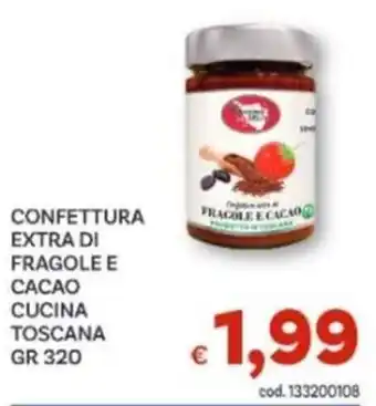 Vivo Supermercati Confettura extra di fragole e cacao cucina toscana offerta