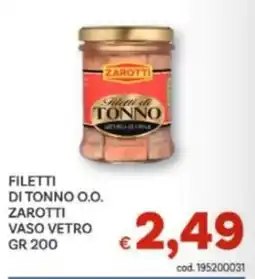 Vivo Supermercati Filetti di tonno o.o. Zarotti offerta