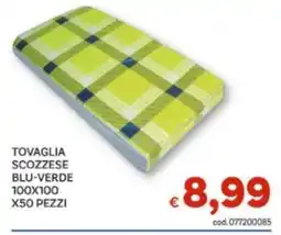 Vivo Supermercati Tovaglia scozzese blu-verde offerta