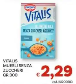 Vivo Supermercati Vitalis muesli senza zuccheri offerta