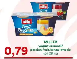 Supermercati Pasquale Prisco Muller yogurt cremosi passion fruit senza lattosio offerta