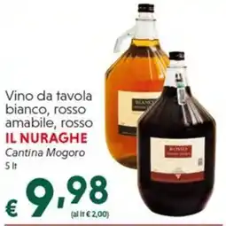 DiMeglio Vino da tavola bianco, rosso amabile, rosso Il Nuraghe offerta