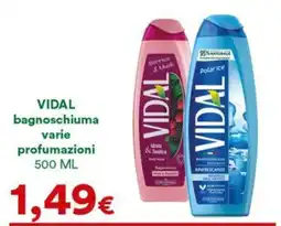 Supermercati Pasquale Prisco Vidal bagnoschiuma offerta