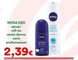 Supermercati Pasquale Prisco Nivea deo spray/roll-on uomo donna offerta
