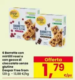 Eurospar Barrette senza glutine Despar Free from offerta
